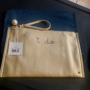 Deux Lux Gold I DO Clutch Wristlet Bag